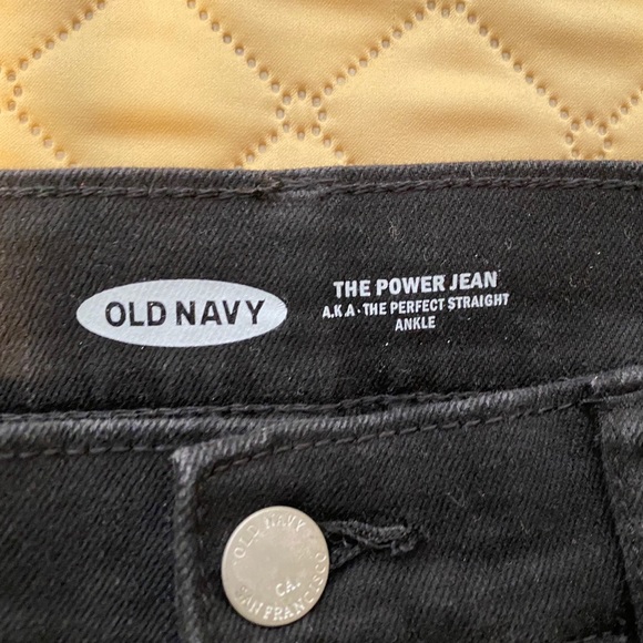 OLD NAVY Black Power Jean Straight Ankle Jean Sz12 - Picture 7 of 8